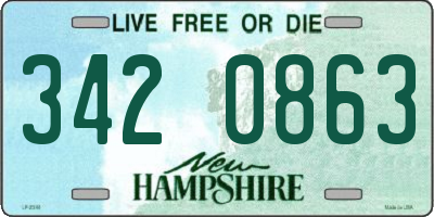 NH license plate 3420863