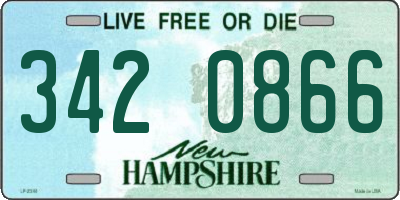 NH license plate 3420866