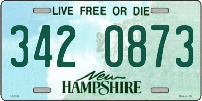 NH license plate 3420873