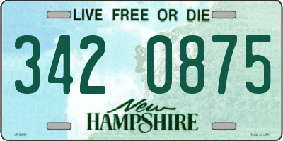 NH license plate 3420875