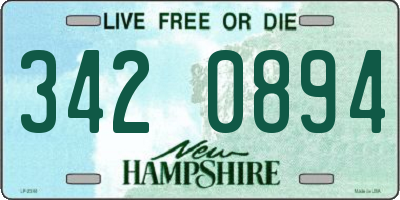 NH license plate 3420894