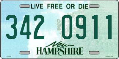 NH license plate 3420911