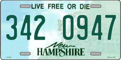 NH license plate 3420947