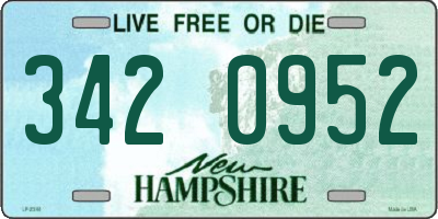NH license plate 3420952