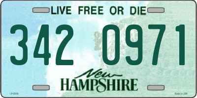 NH license plate 3420971