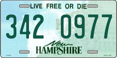 NH license plate 3420977