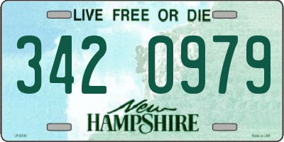 NH license plate 3420979