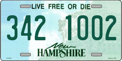 NH license plate 3421002
