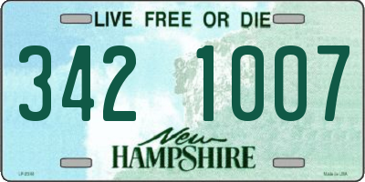 NH license plate 3421007