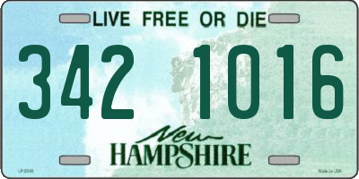 NH license plate 3421016