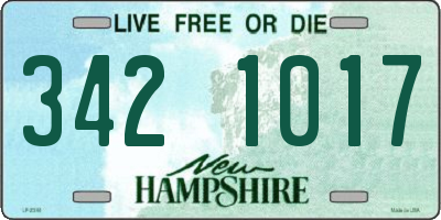 NH license plate 3421017