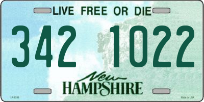 NH license plate 3421022
