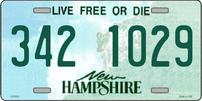 NH license plate 3421029