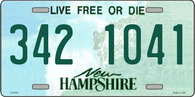 NH license plate 3421041