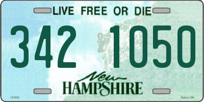 NH license plate 3421050