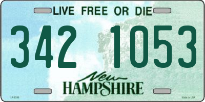 NH license plate 3421053