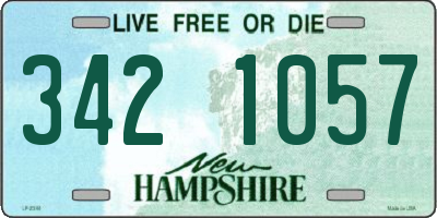 NH license plate 3421057