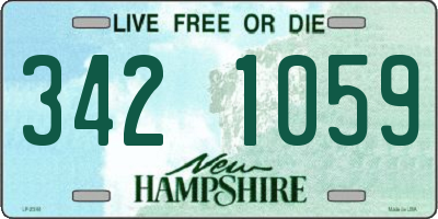 NH license plate 3421059