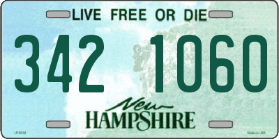 NH license plate 3421060
