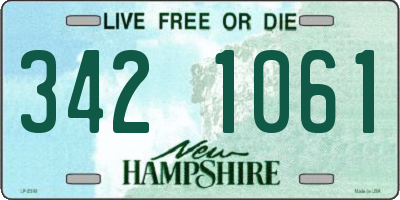 NH license plate 3421061