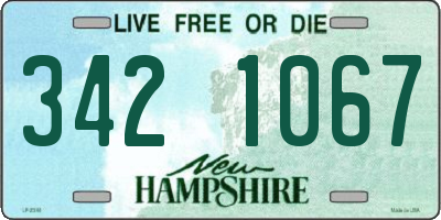 NH license plate 3421067