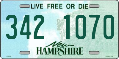NH license plate 3421070