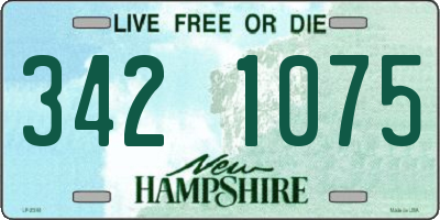 NH license plate 3421075