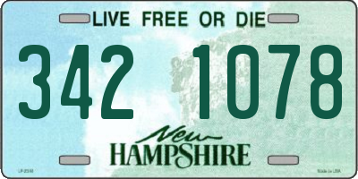 NH license plate 3421078