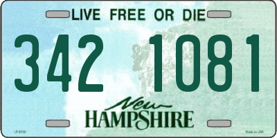 NH license plate 3421081