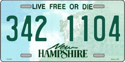 NH license plate 3421104