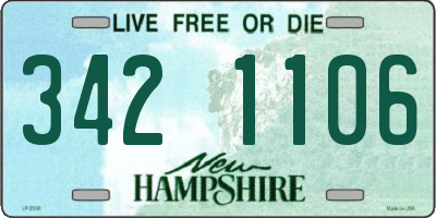 NH license plate 3421106