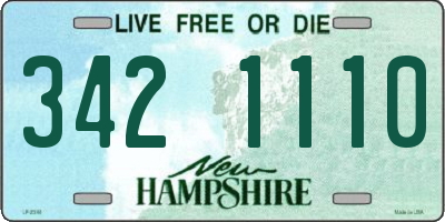 NH license plate 3421110