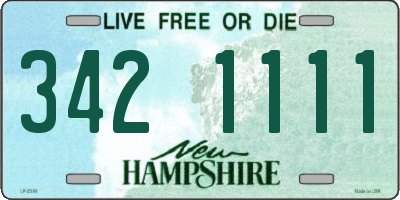 NH license plate 3421111