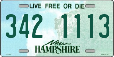 NH license plate 3421113
