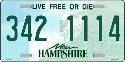 NH license plate 3421114