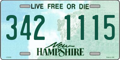 NH license plate 3421115