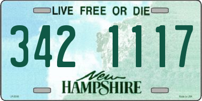 NH license plate 3421117
