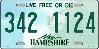 NH license plate 3421124