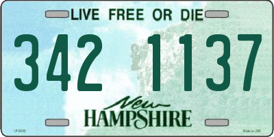 NH license plate 3421137