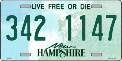 NH license plate 3421147