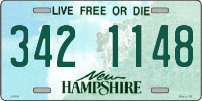 NH license plate 3421148