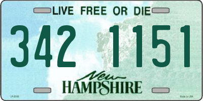 NH license plate 3421151