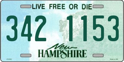 NH license plate 3421153