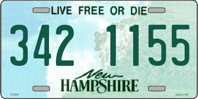 NH license plate 3421155