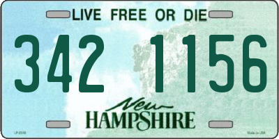 NH license plate 3421156