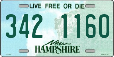 NH license plate 3421160