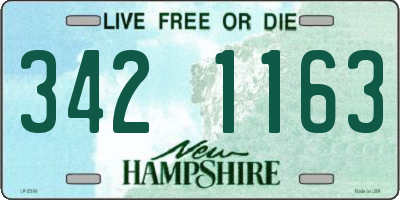 NH license plate 3421163
