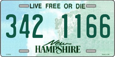 NH license plate 3421166