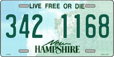 NH license plate 3421168