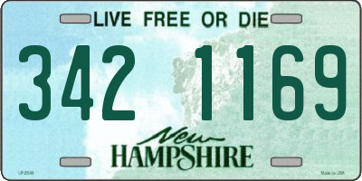 NH license plate 3421169